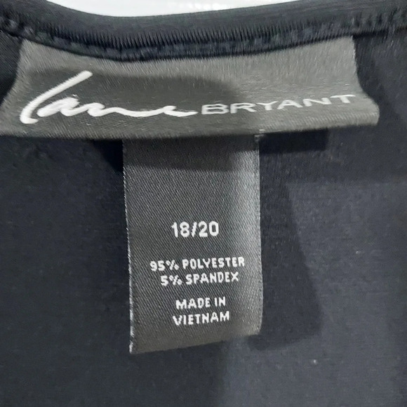 Lane Bryant Black Jumper/Romper Cinch Waist Cap Sleeves in Size 18/20 - 2X - Picture 2 of 12